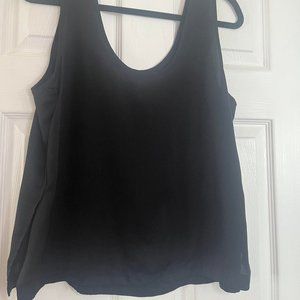 Black Silk Tank Top